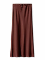Sophie Paris I Jupe longue en satin taille haute