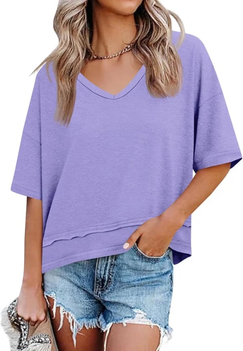 T-shirt femme basique léger idéal pour l’été