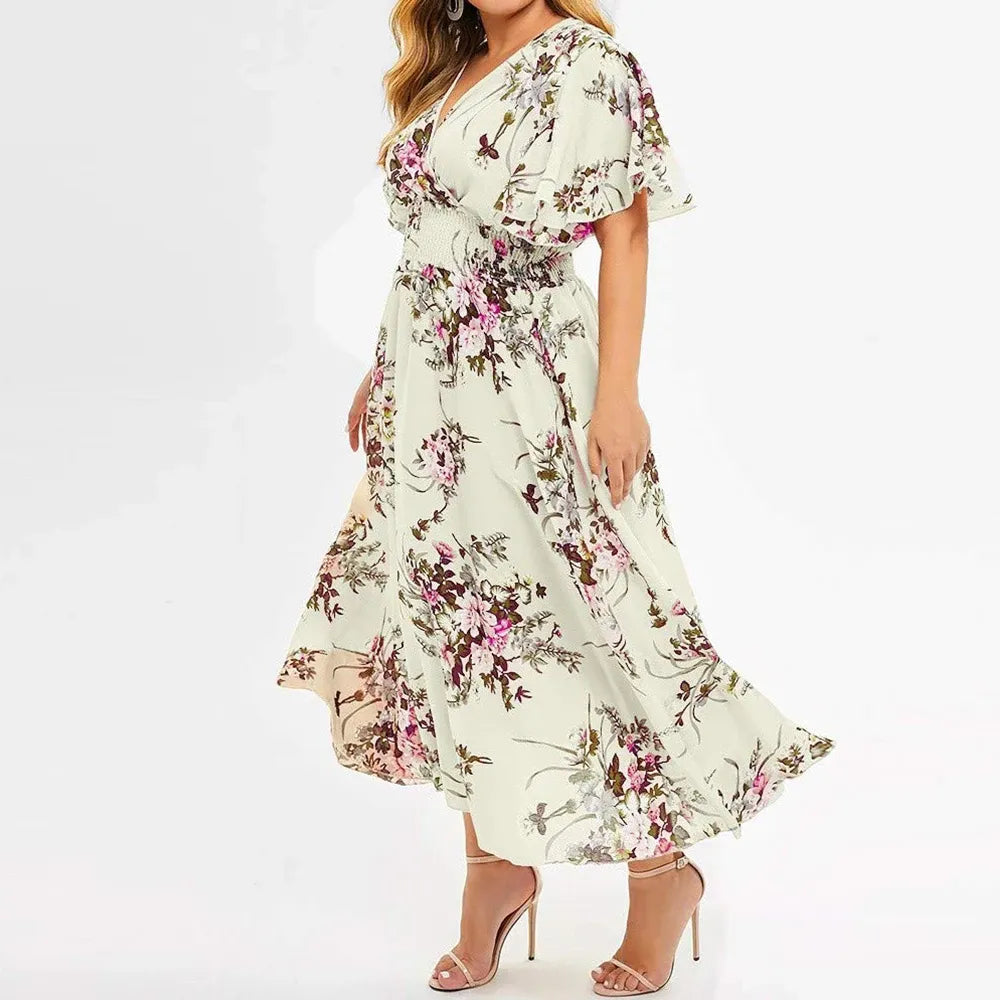 Sophie Paris I Robe longue en mousseline florale pour femmes