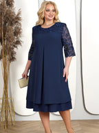 Sophie Paris I Plus Size Robe à fleurs brodées