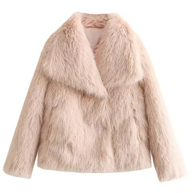 Veste courte en fausse fourrure luxueuse – Chic et confortable