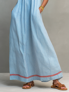 Robe Maxi à bretelles spaghetti rayée
