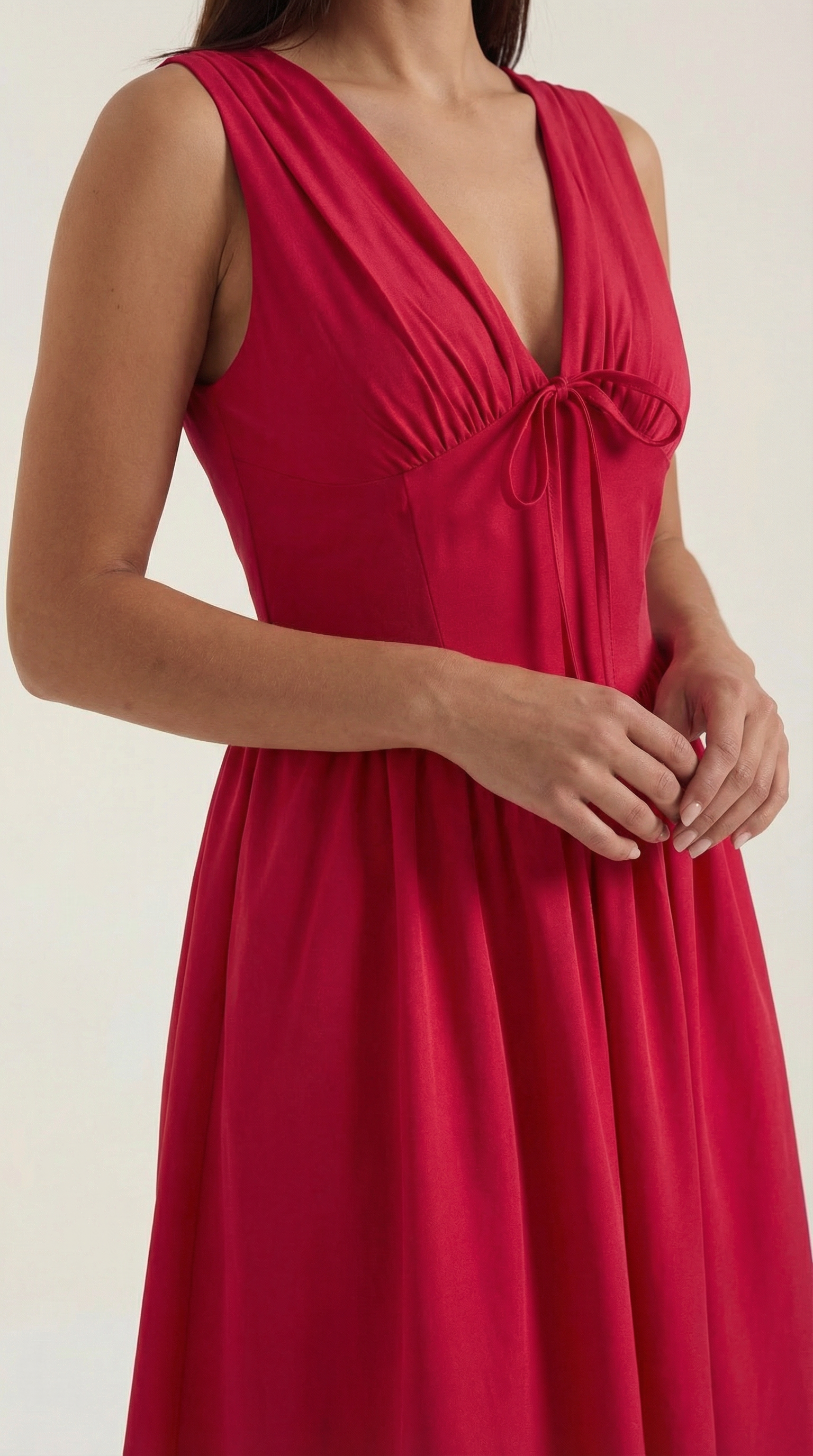 Robe mi-longue d'été corset pour femme