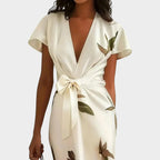 Robe midi portefeuille sans effort pour femmes