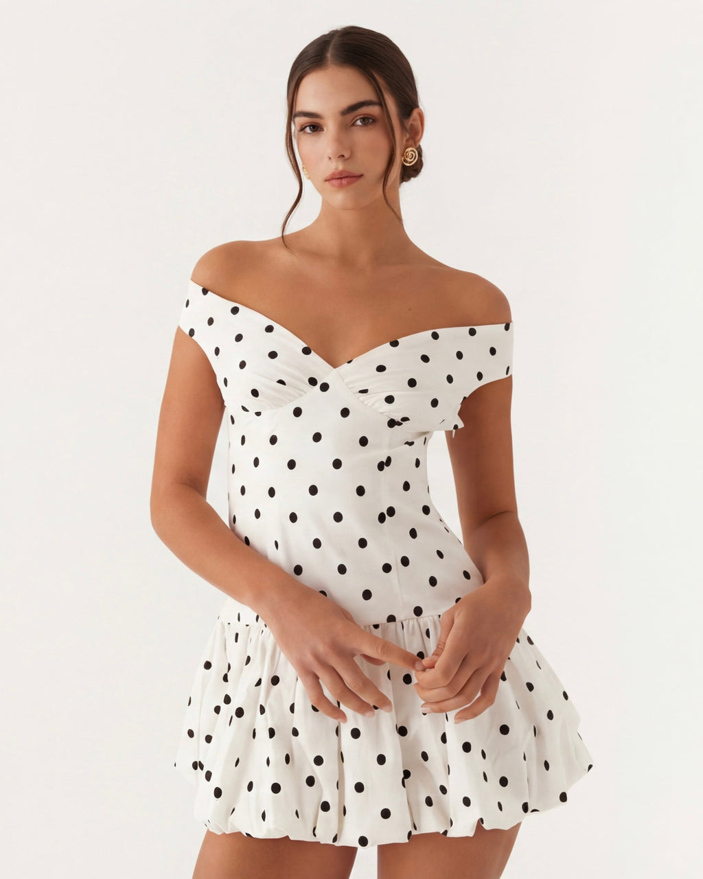 Robe mini sans manches Mesaro avec ourlet festonné