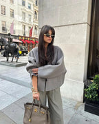 Manteau d'hiver douillet en mélange de laine