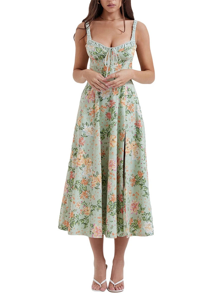 Pauline Laurent® | Robe longue à fleurs au charme romantique