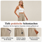 Pantalon large bohème avec ourlet à volants