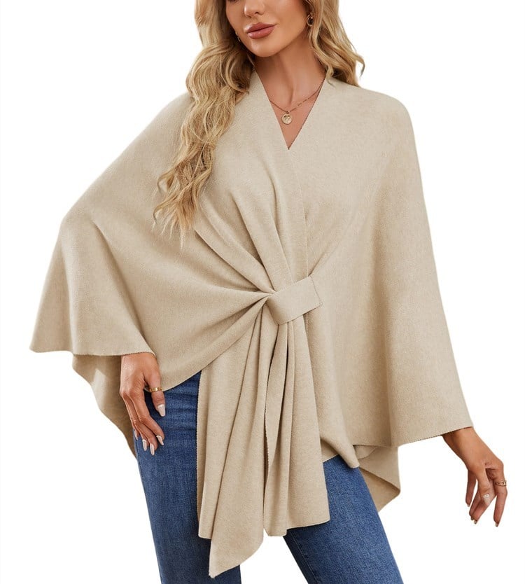 Poncho châle doux et élégant pour des couches confortables et chics