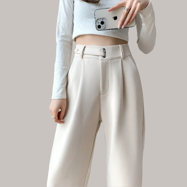 Léa Blanchet® | Pantalon tailleur à pinces taille haute