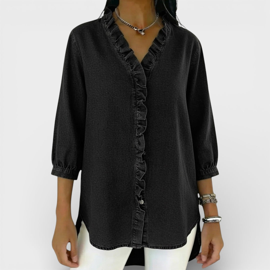 ChicRuffle - Blouse élégante à volants