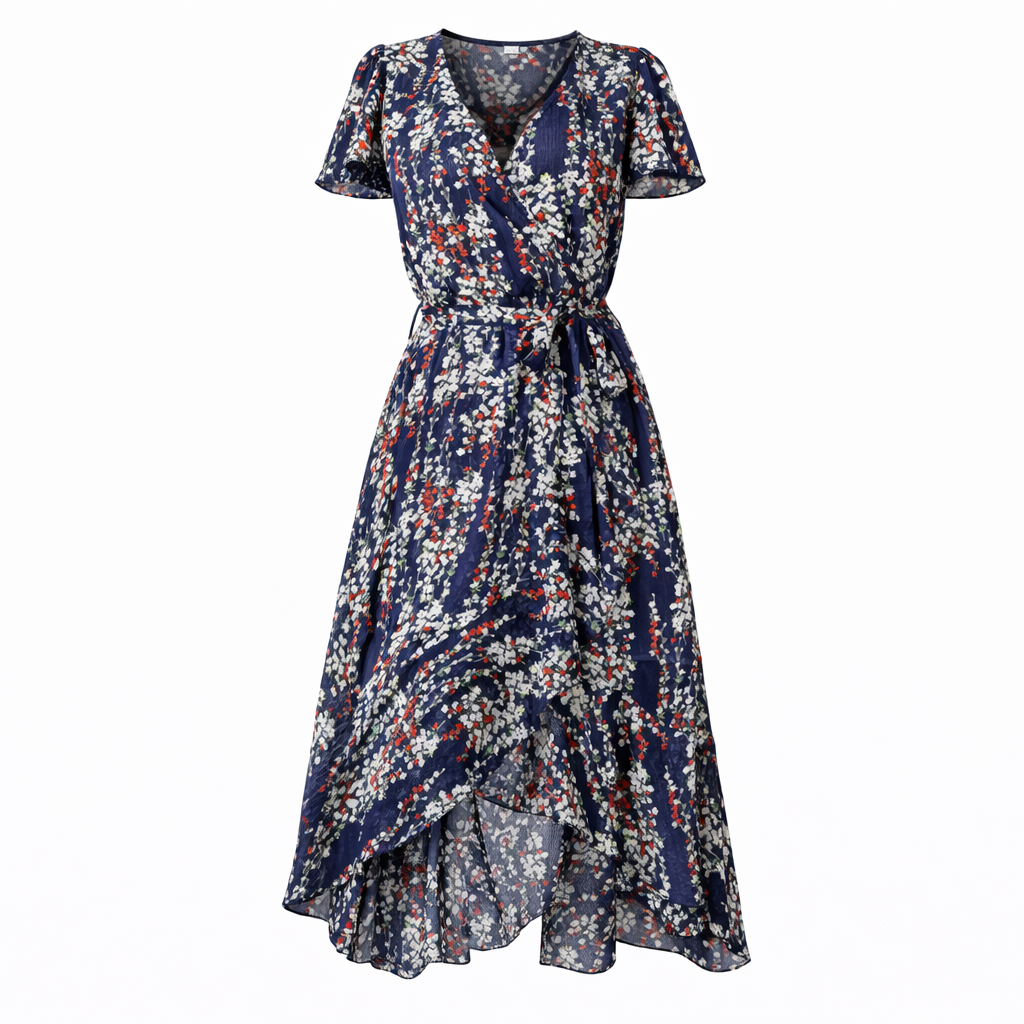 Robe midi à imprimé floral