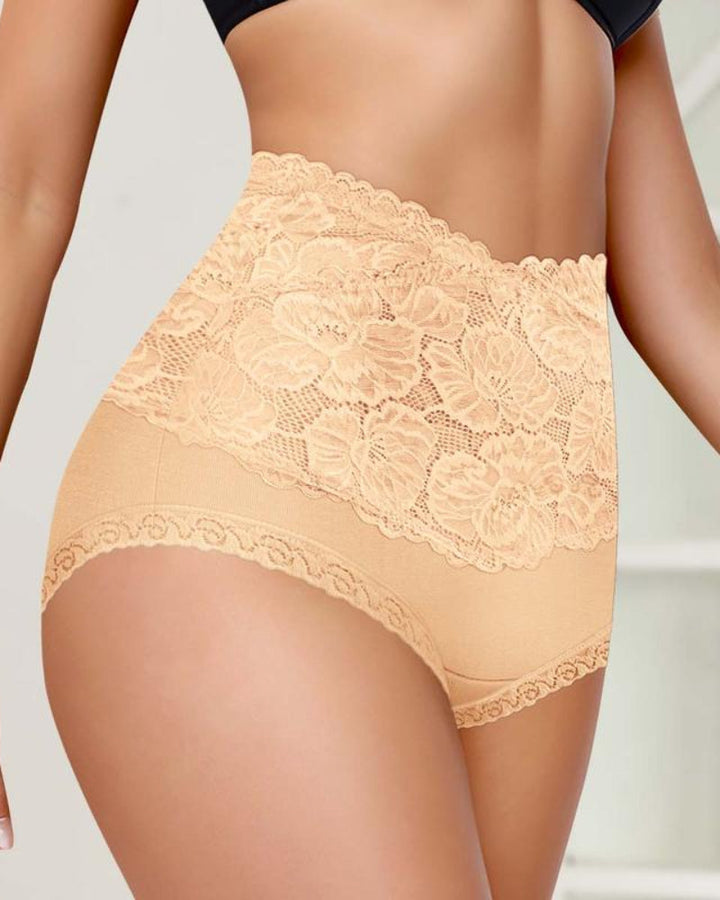 Culottes en coton taille haute avec bordure en dentelle lot de 5