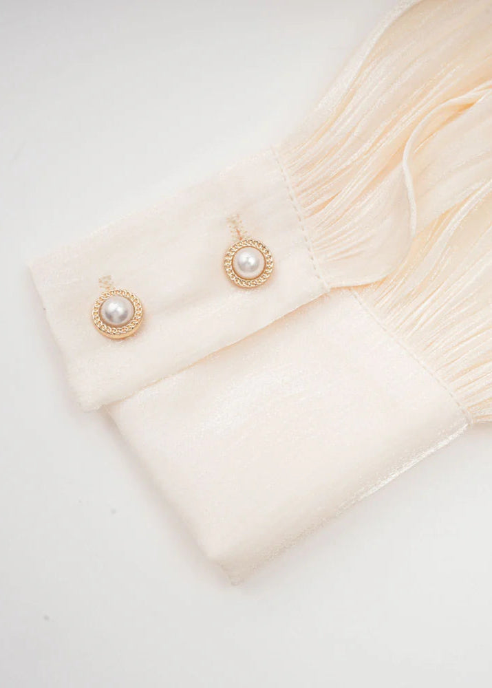 Robe mi-longue en satin champagne Estelle