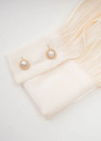 Robe mi-longue en satin champagne Estelle