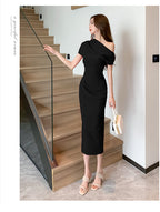 Robe de soirée élégante à épaules dénudées pour femmes