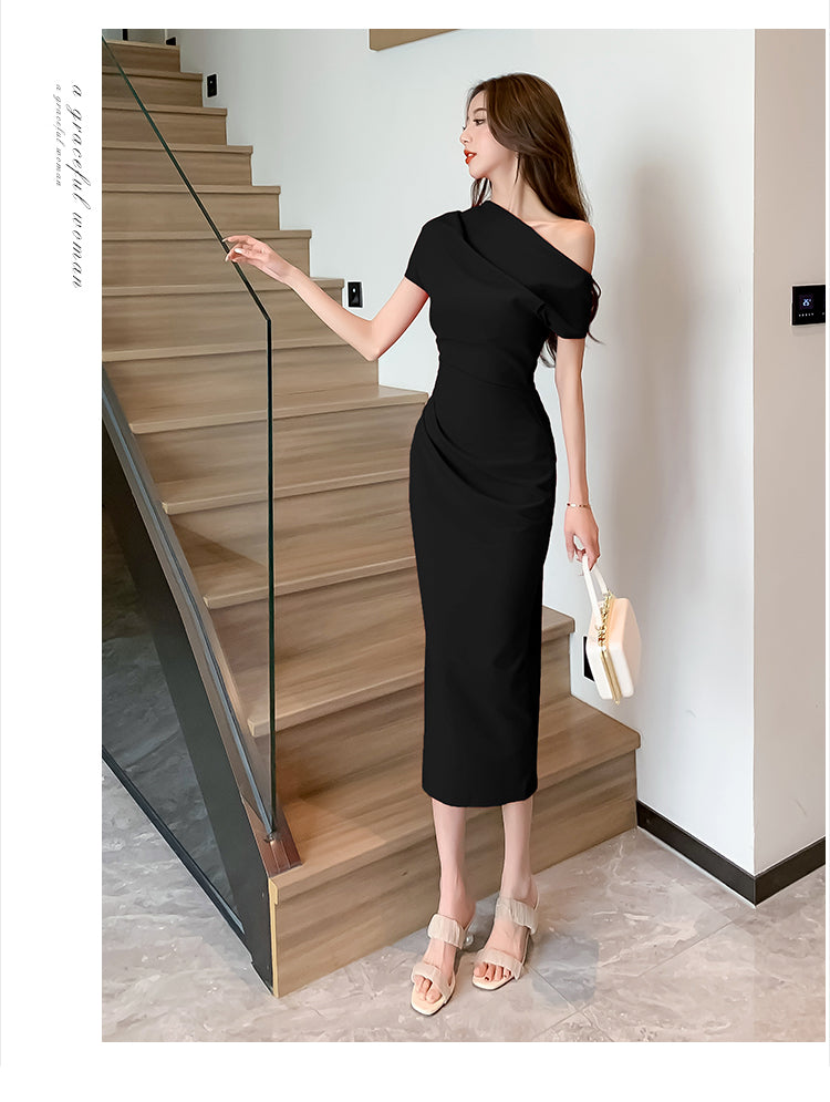 Robe de soirée élégante à épaules dénudées pour femmes