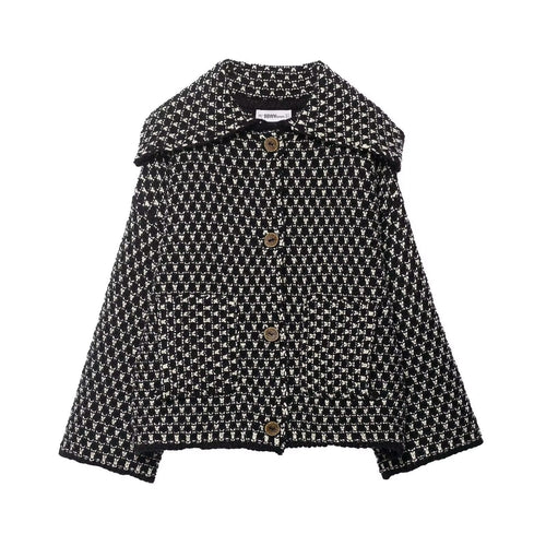 Cardigan en tricot jacquard oversize pour femmes