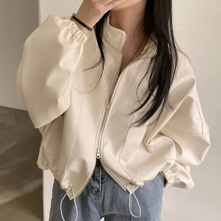 Veste en cuir PU personnalisée style hip-hop