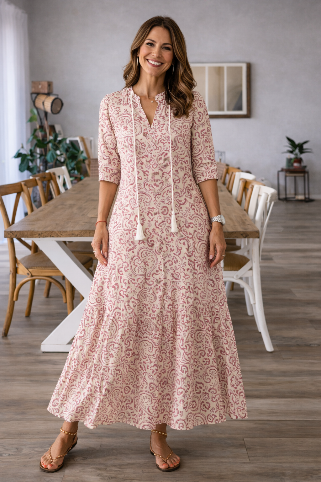 Robe Maxi sans manches pour femme avec jupe en tulle