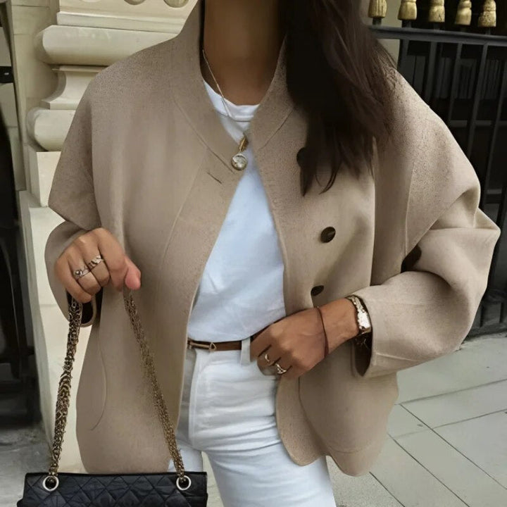 Manteau d'hiver douillet en mélange de laine