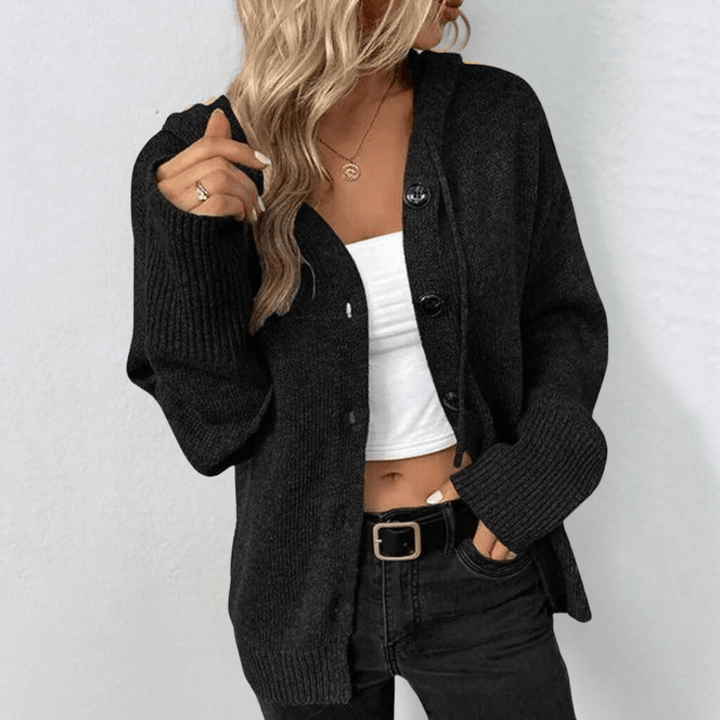Cardigan en maille à boutons confortable pour femmes