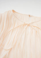 Robe mi-longue en satin champagne Estelle