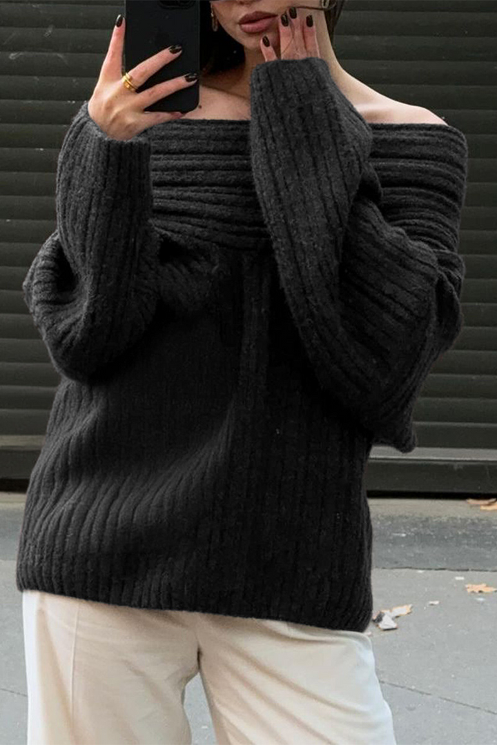 Pull d'hiver en maille confortable pour superposition décontractée