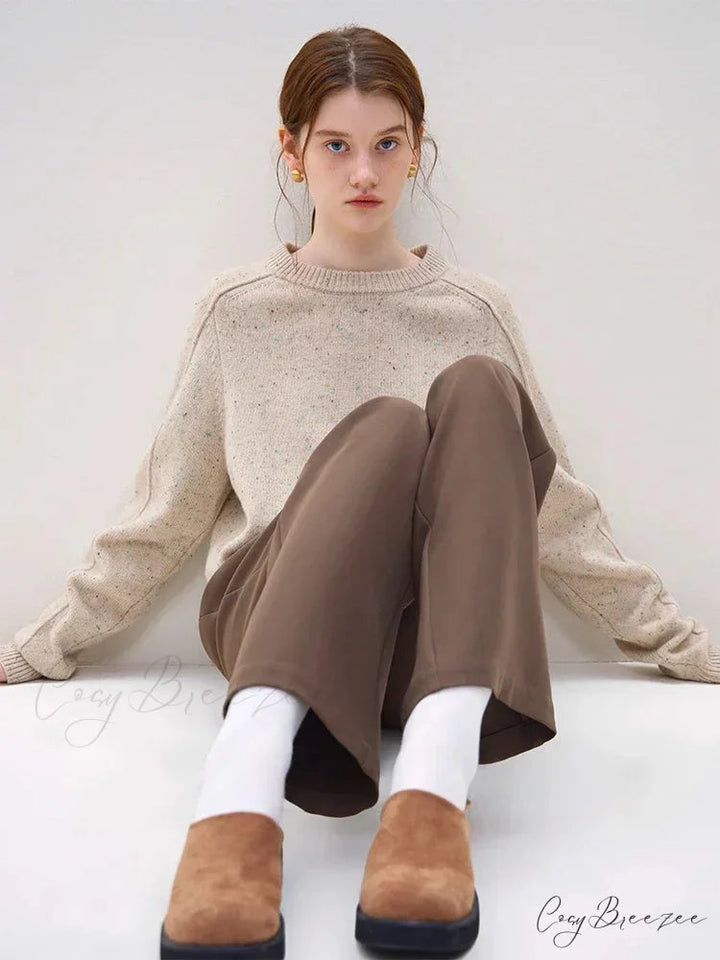 Pull en laine à motif de pois colorés