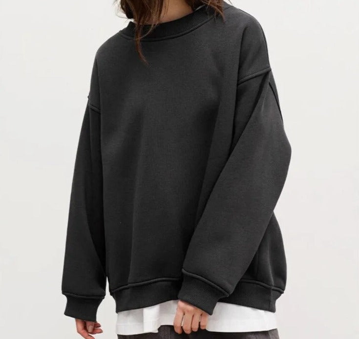 Pull en maille surdimensionné confortable pour superposition décontractée