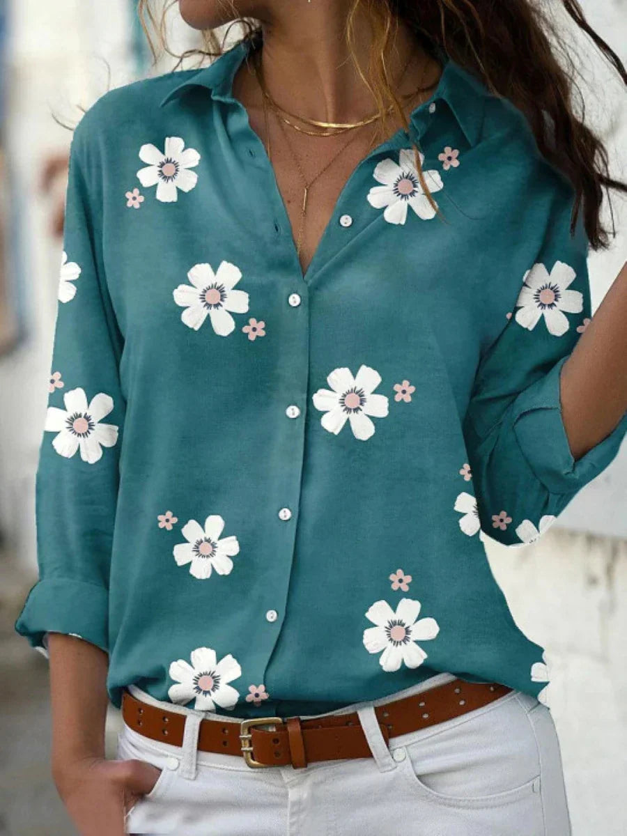 Blouse légère à imprimé floral pour femmes
