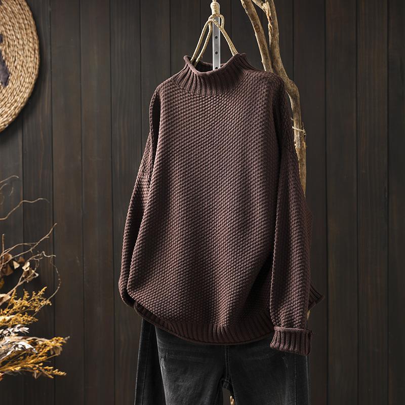 Pull en tricot gaufré confortable pour looks superposés