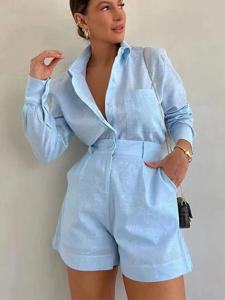 Ensemble Chemise Décontractée Respirante et Short pour un Confort Quotidien Facile