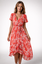 Robe Midi Florale Emma pour Femme