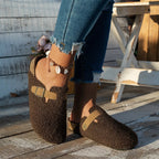 Chaussons en peau de mouton de luxe confortables pour l'hiver
