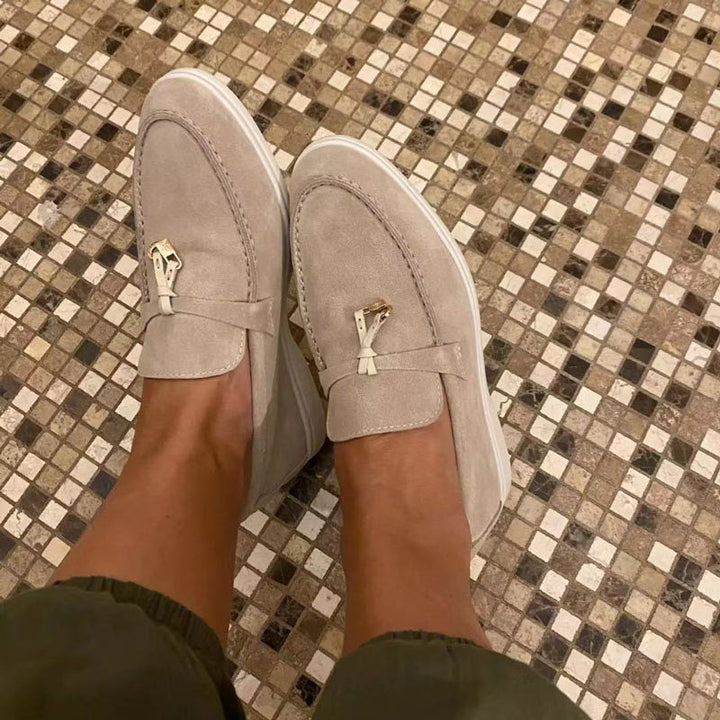 Mocassins en cuir chic avec boucle pour femmes