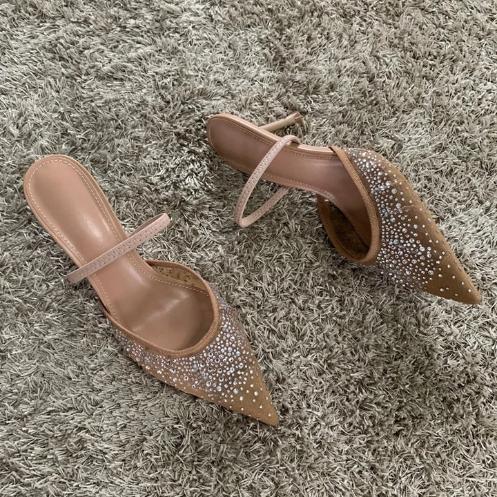 Isabelle Moreau® | Elegante Glitzer-Mules mit Absatz