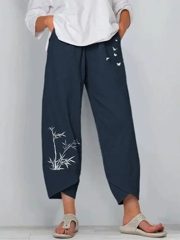Léa Blanchet® | Pantalon ample imprimé bambou style zen