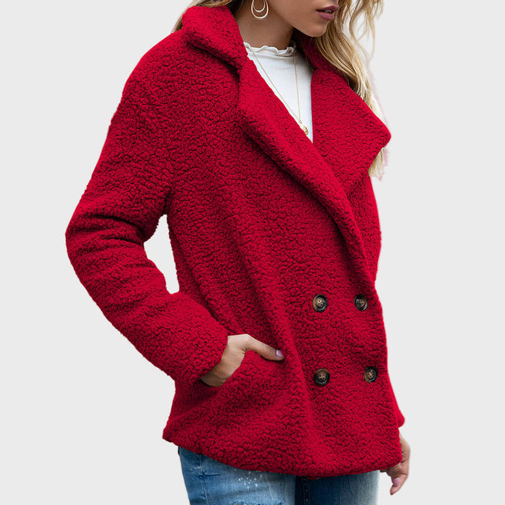 Manteau Teddy confortable à col pour un style hivernal chic
