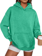 Sweat à capuche oversize effet délavé acide