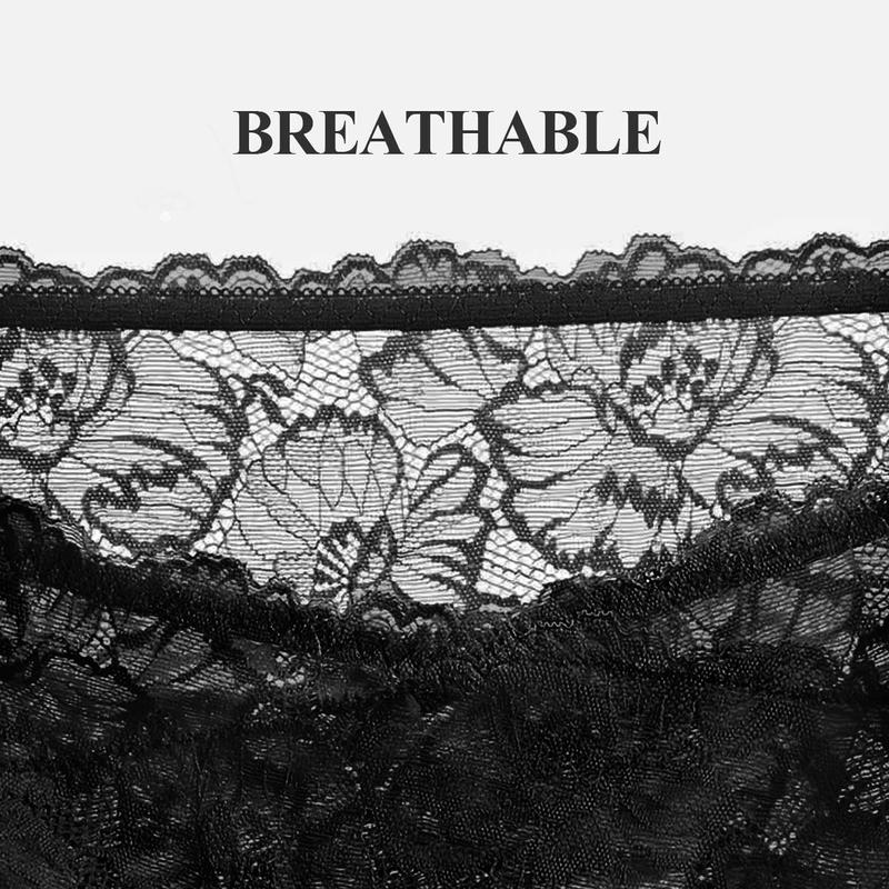 Culottes en coton taille haute avec bordure en dentelle lot de 5