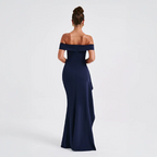 Robe Maxi Fendue Épaules Dénudées