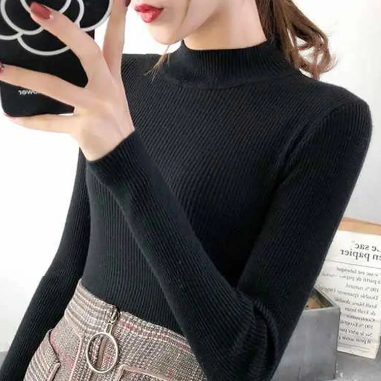 Pull en laine côtelée confortable pour femmes