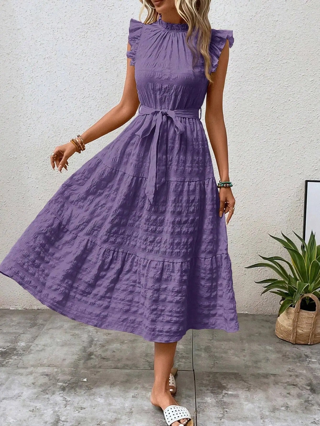 Sophie Paris | Robe à lacets à manches volantes