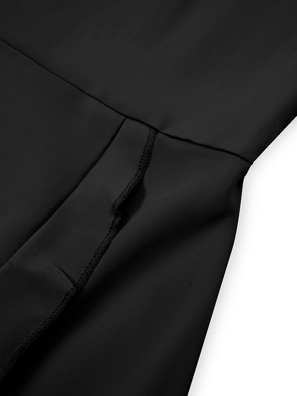 Robe courte à volants séduisante avec taille nouée et manches évasées