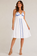 Robe midi estivale sans manches à fleurs pour femmes