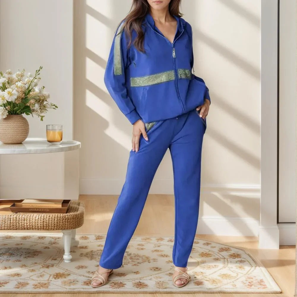 Ensemble Sweatshirt Doux avec Légère Brillance