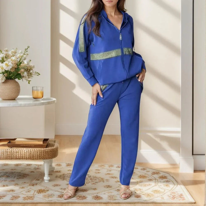 Ensemble Sweatshirt Doux avec Légère Brillance