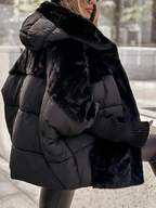 Veste décontractée doublée à capuche pour femmes