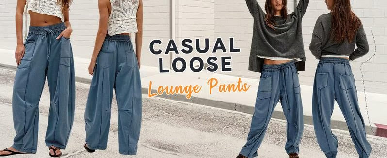 Pantalon de détente ample et confortable avec poches